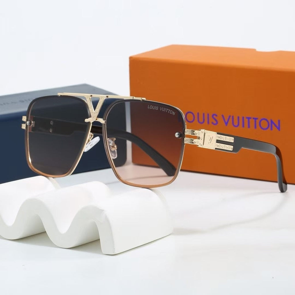 Louis vuitton V-Logo Double Bridge Aviator Sunglasses Aviator